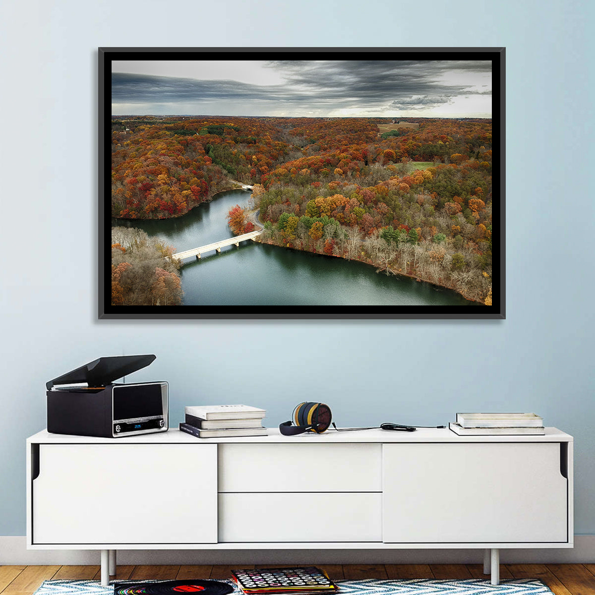 Seneca Lake Aerial View Wall Art