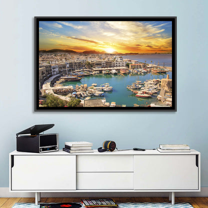 Kyrenia Harbour at Sunset Wall Art