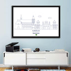 Karachi Skyline with Mazar-e-quaid Wall Art