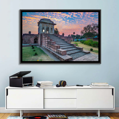 Jahaz Mahal Staircase at Sunset Wall Art
