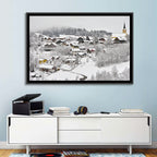 Oberstaufen Winter Village Wall Art
