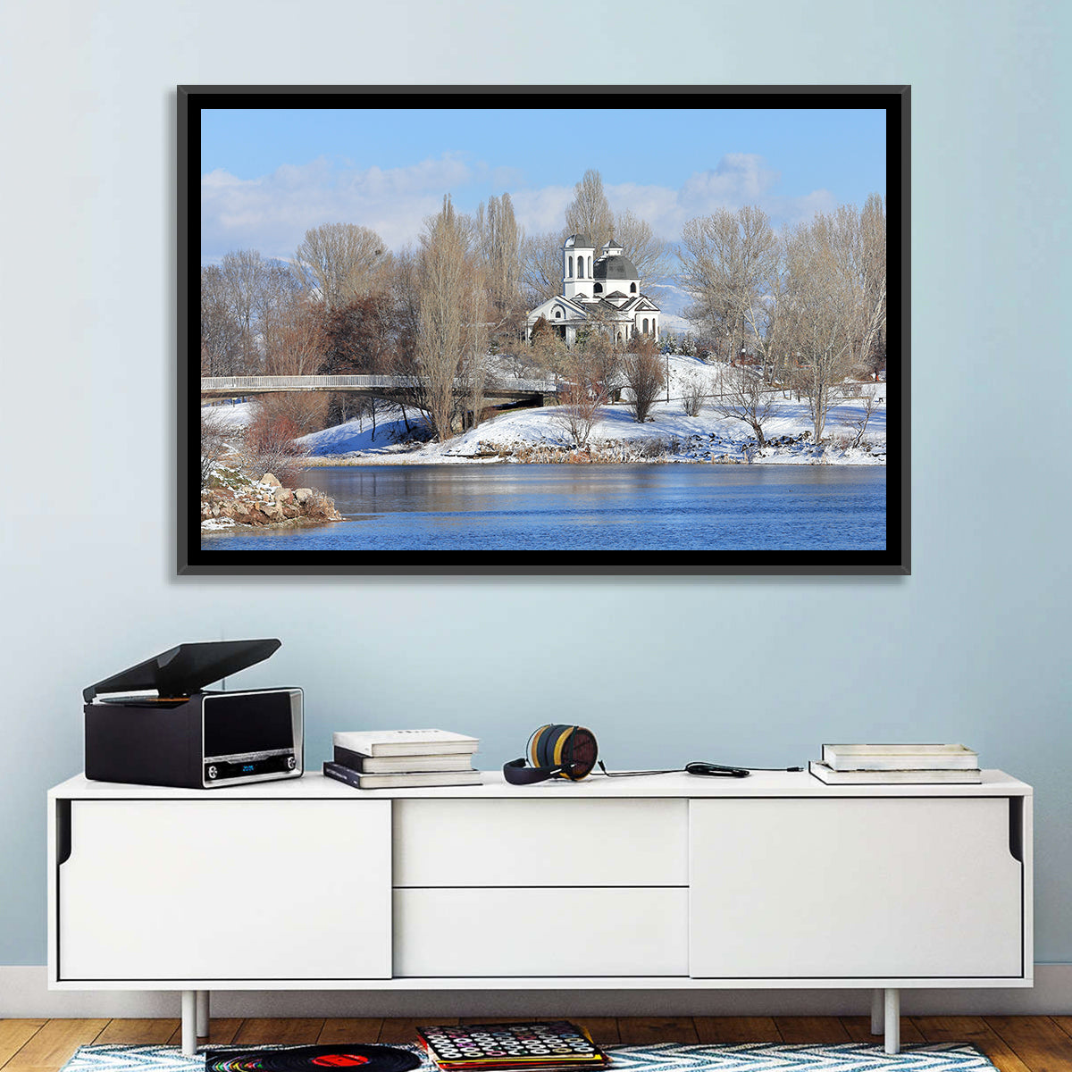 St Naum Ohridski Church by Lake Wall Art