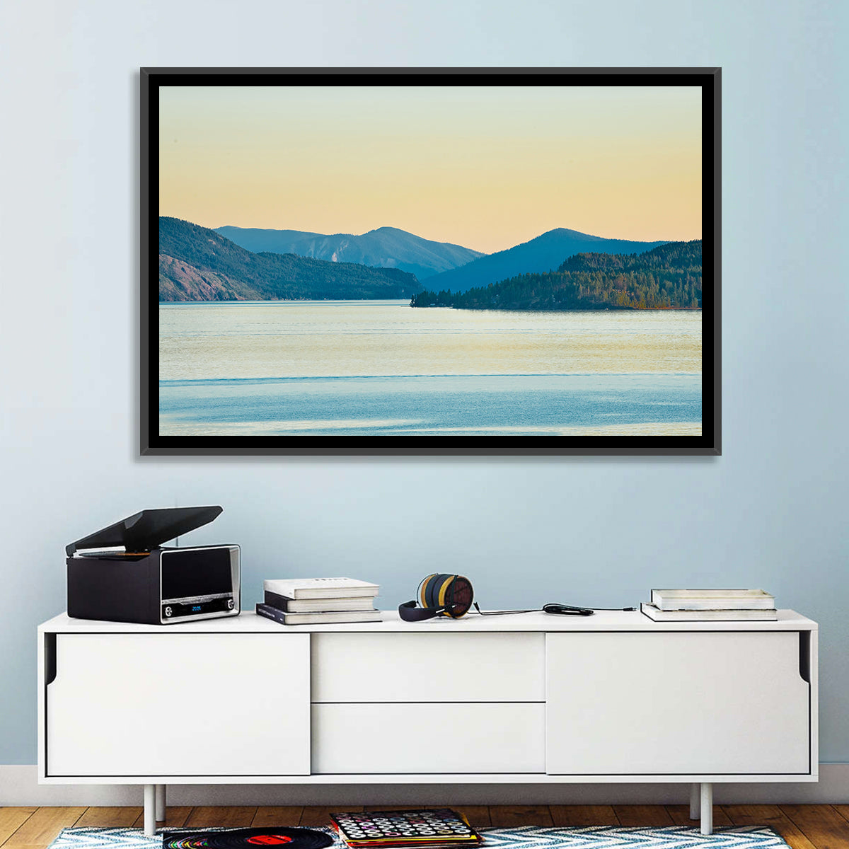 Lake Pend Oreille at Golden Hour Wall Art
