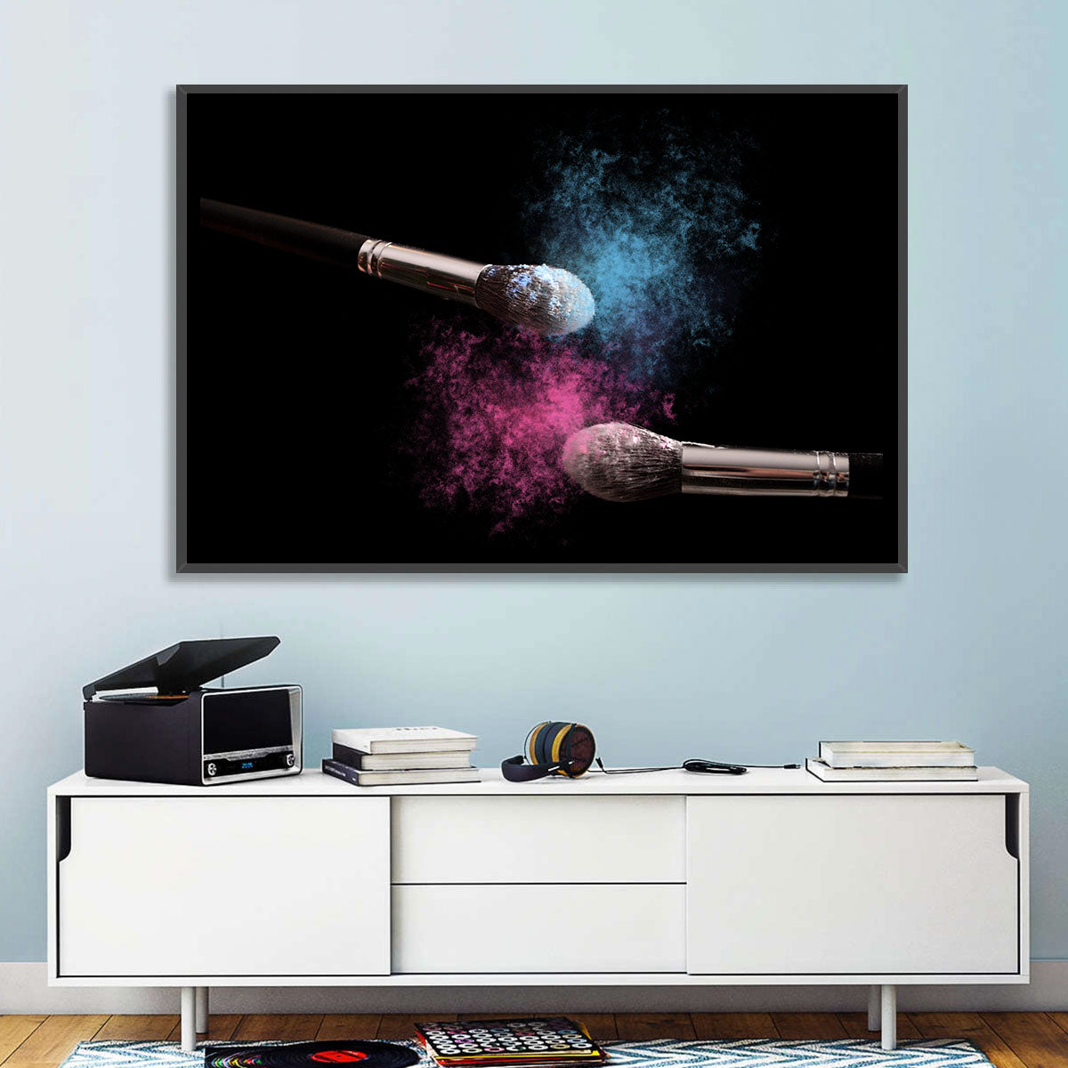 Powder Burst Makeup Brushes Wall Art