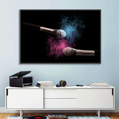 Powder Burst Makeup Brushes Wall Art