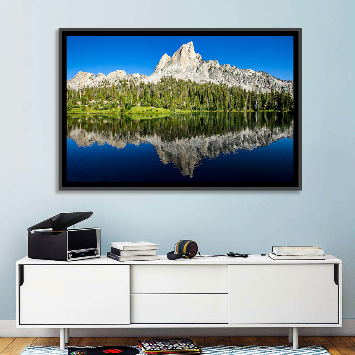 Sawtooth Peaks at Alice Lake Wall Art