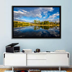 Boise River Rainbow Reflection Wall Art