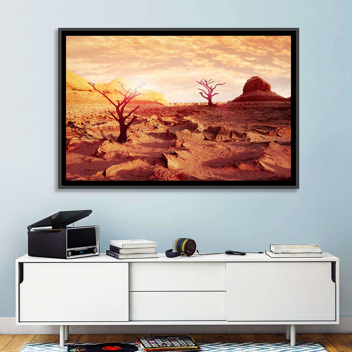 Gnarled Trees at Desert Sunset Wall Art