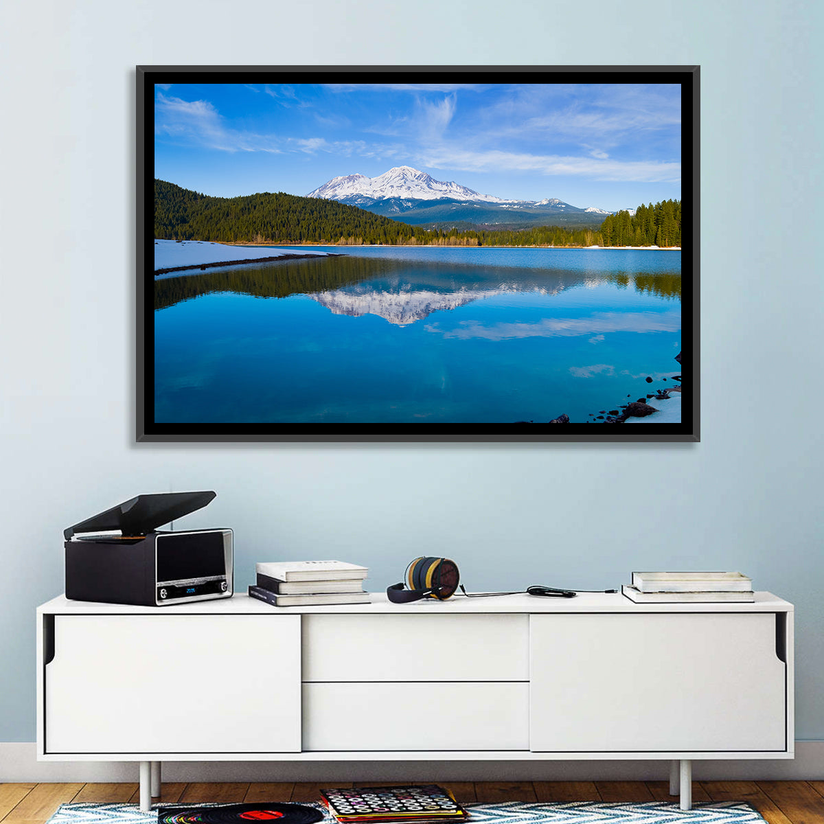 California Mountain Lake Reflection Wall Art