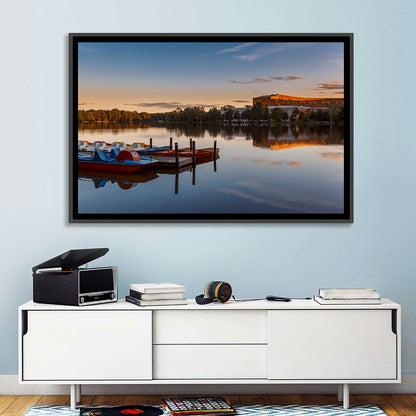 Dutzendteich Lake Sunset Wall Art