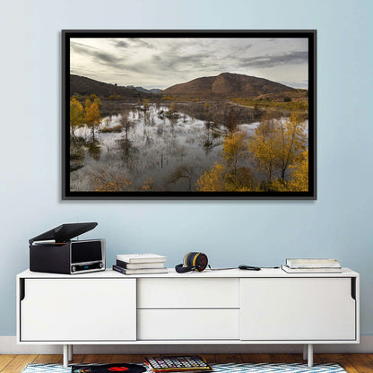 Lake Hodges Autumn Reflection Wall Art