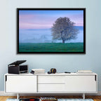 Misty Sumava Mountain Tree Wall Art