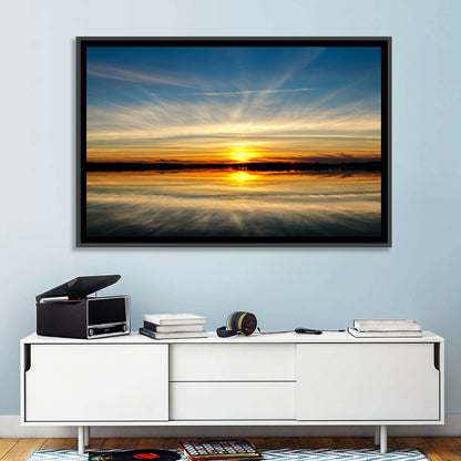 Oklahoma Lake Sunset Reflection Wall Art