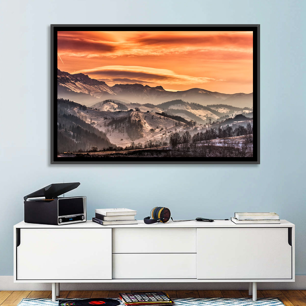 Pestera Mountain Sunrise Wall Art