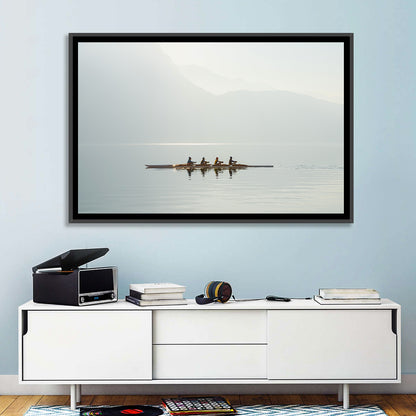 Rowing In Lake Lugano Wall Art