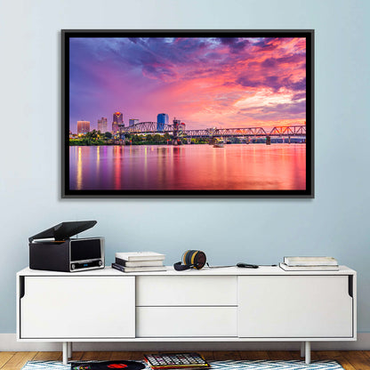 Little Rock Sunset Skyline Wall Art