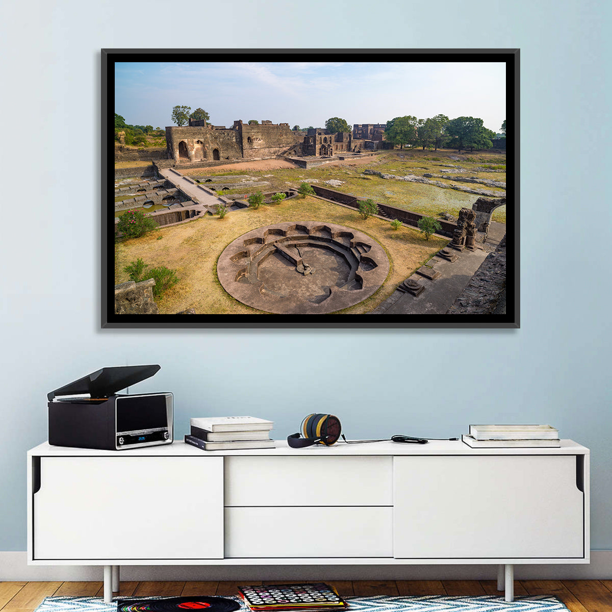 Bidar Fort Ruins Wall Art in a room, landscape