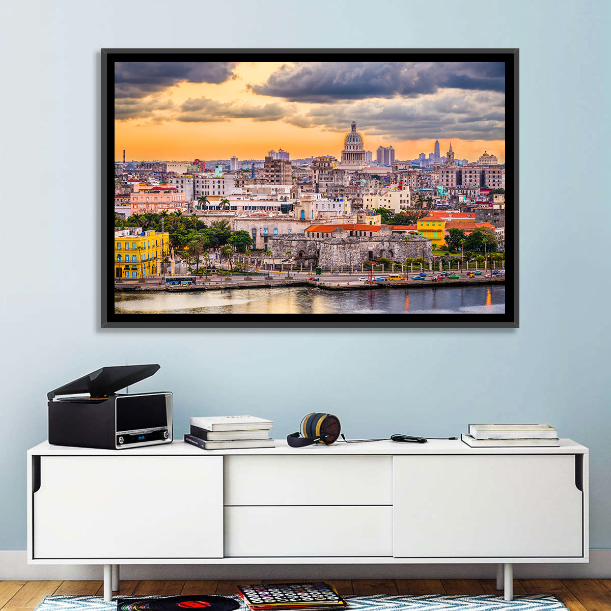 Havana Waterfront at Sunset Wall Art
