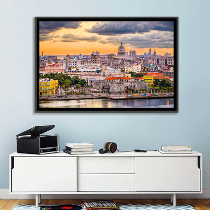 Havana Waterfront at Sunset Wall Art