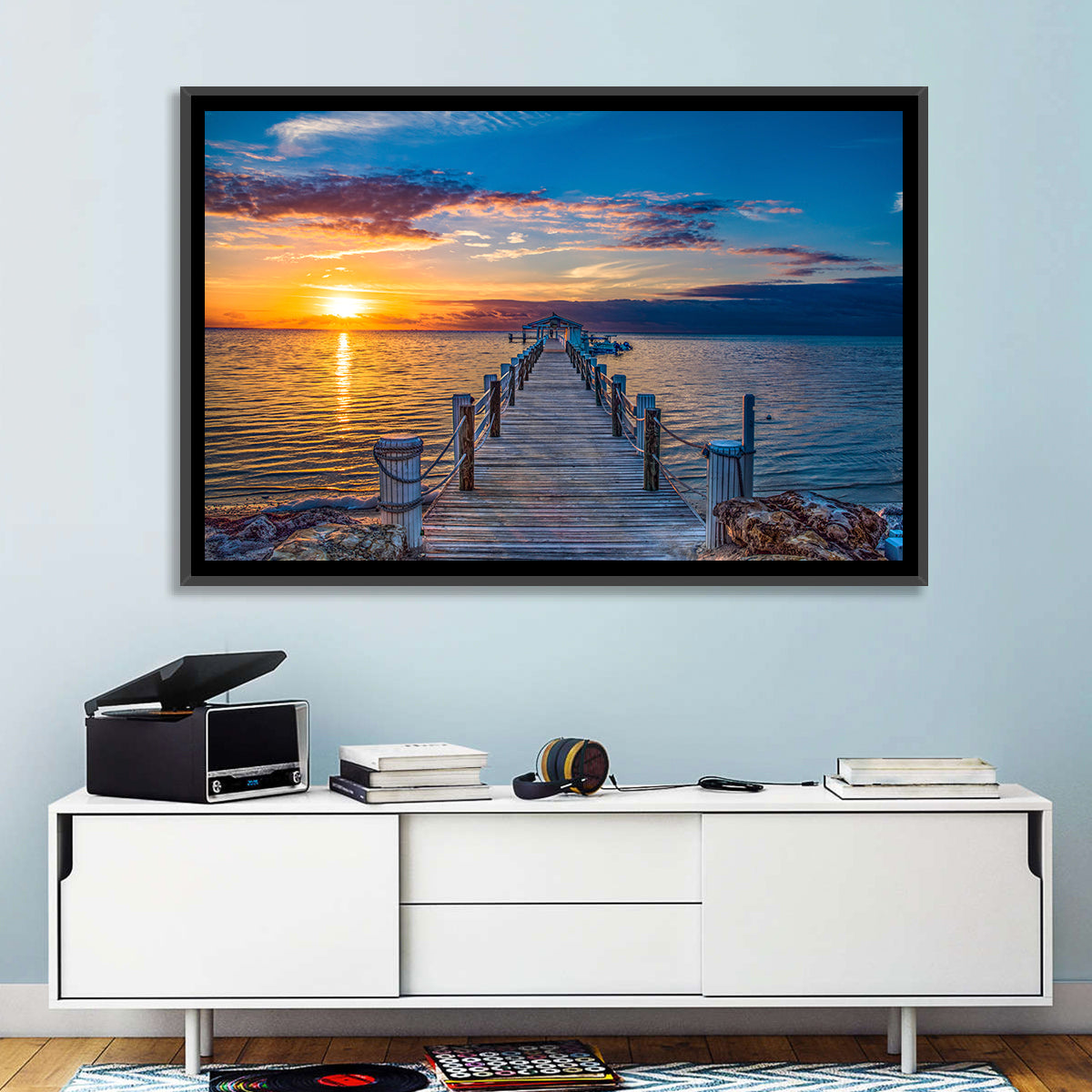 Islamorada Pier at Golden Hour Wall Art