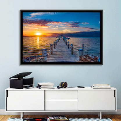 Islamorada Pier at Golden Hour Wall Art