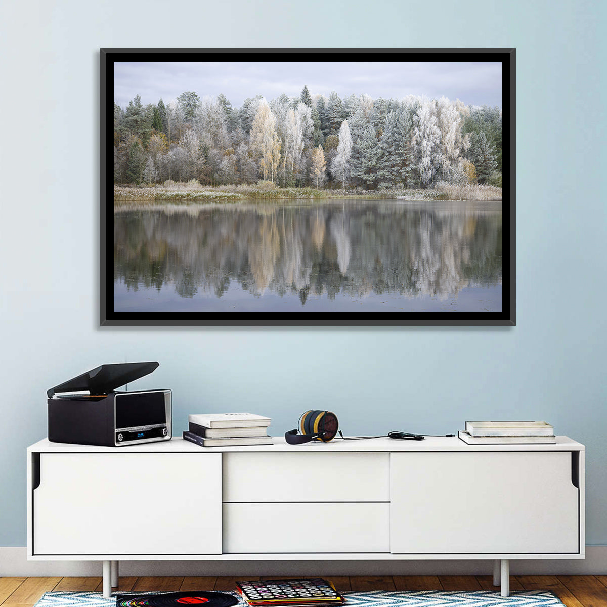 Pskov Region Forest Lake Wall Art