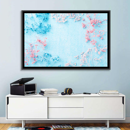 Dyed Babys Breath Arrangement Wall Art