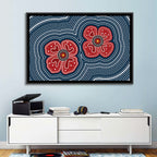 Aboriginal Poppy Duo Wall Art