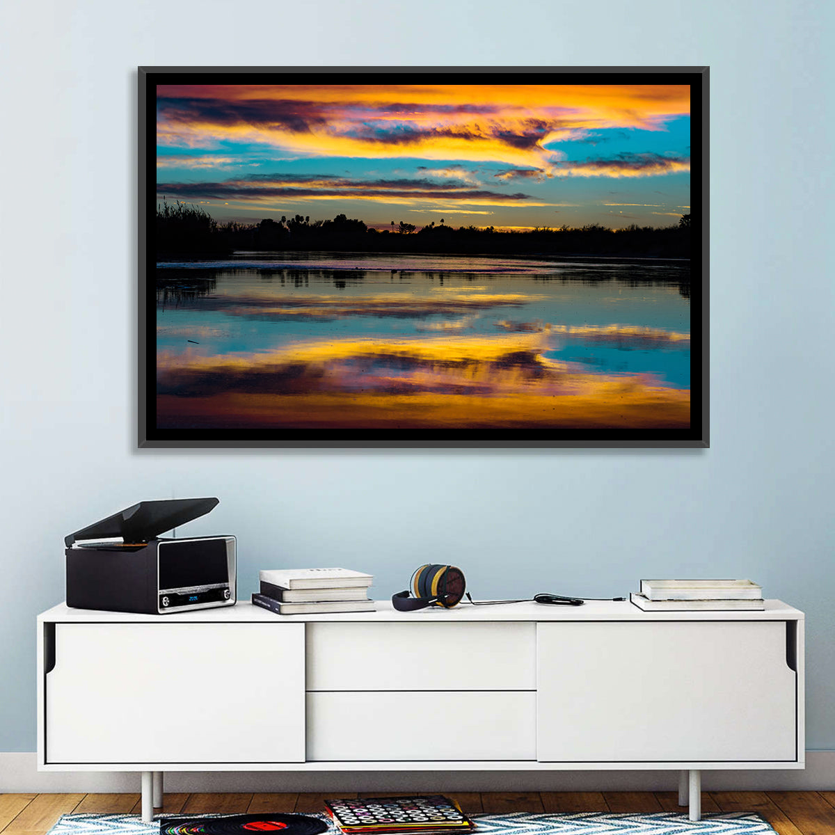 Colorado River Dusk Reflection Wall Art