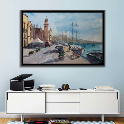 Valette Harbor Sketch Wall Art