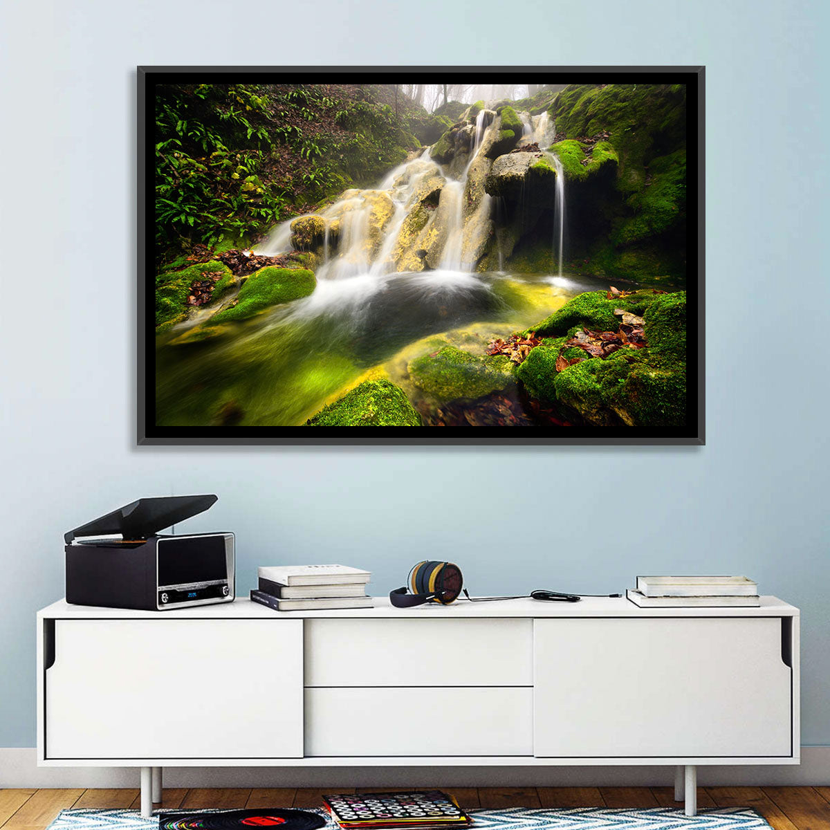 Cheile Nerei Mossy Waterfall Wall Art