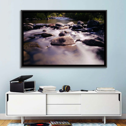 Truckee River Sunlit Rocks Wall Art
