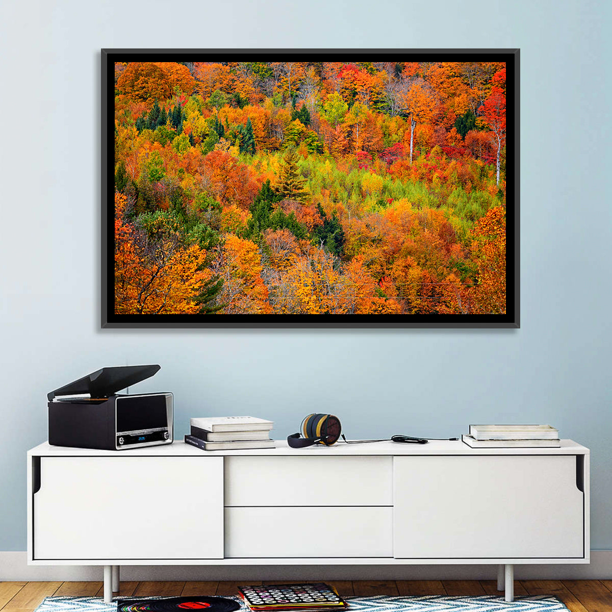 Vermont Autumn Mountain Forest Wall Art
