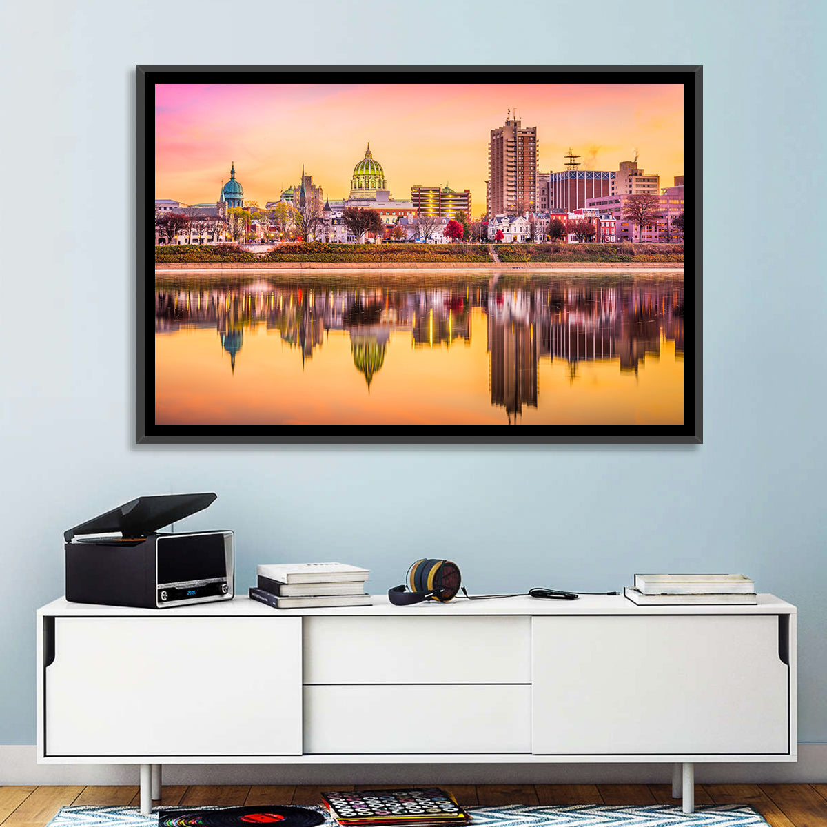 Harrisburg Golden Hour Skyline Wall Art