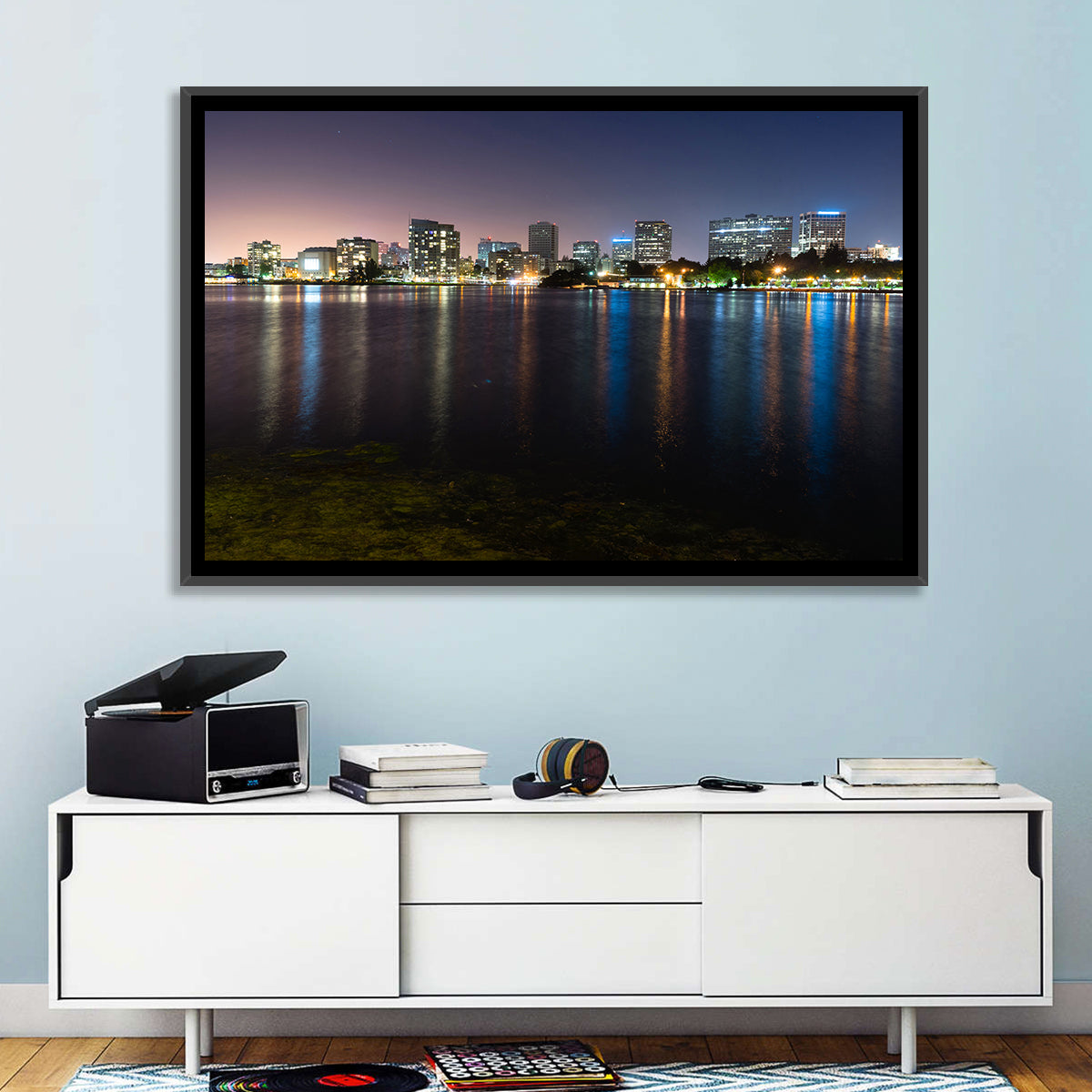 Oakland Skyline Over Lake Merritt Wall Art