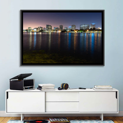 Oakland Skyline Over Lake Merritt Wall Art