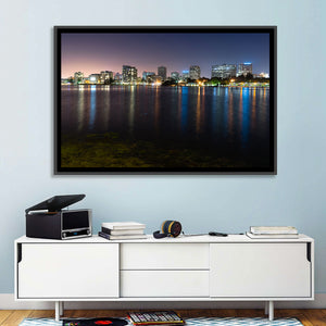 Oakland Skyline from Lake Merritt Wall Art