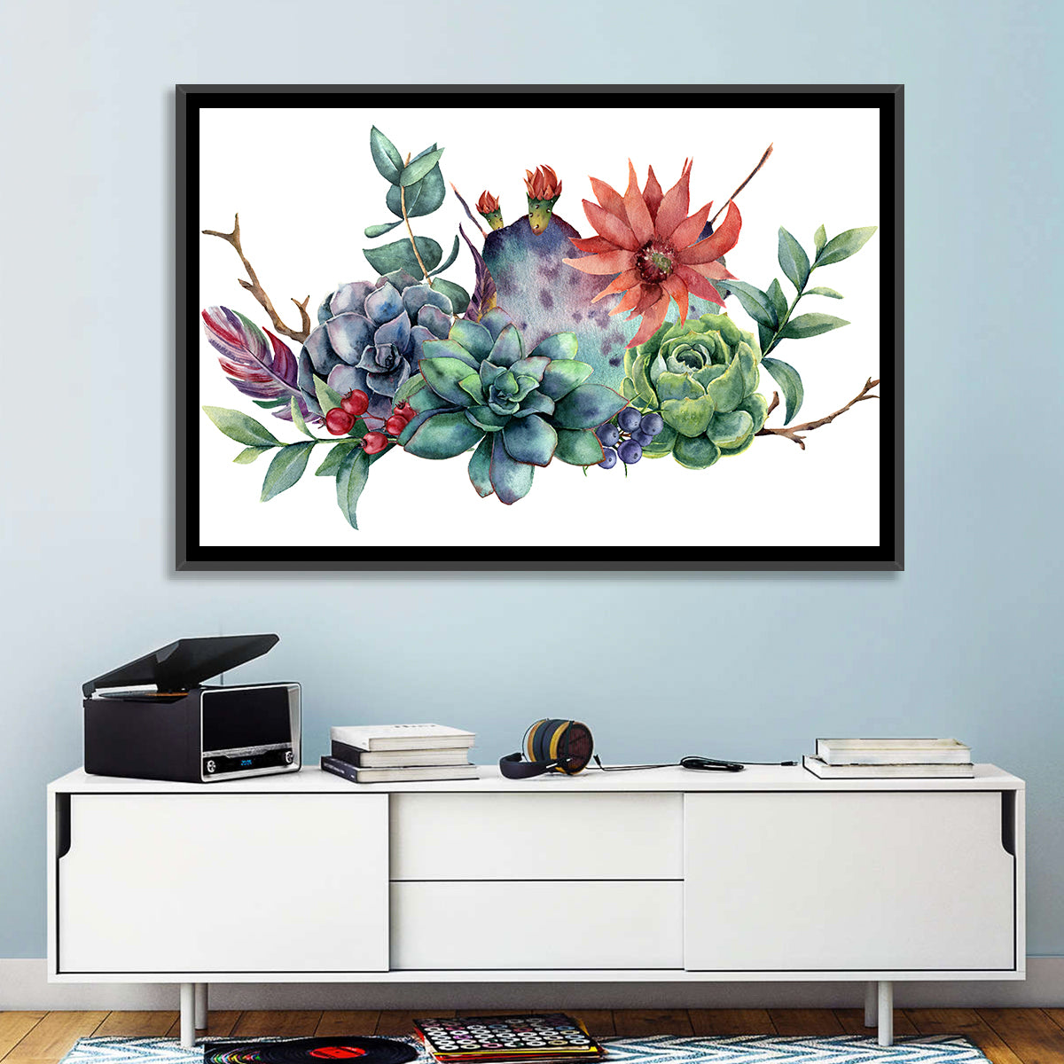Succulent and Cactus Bouquet Wall Art