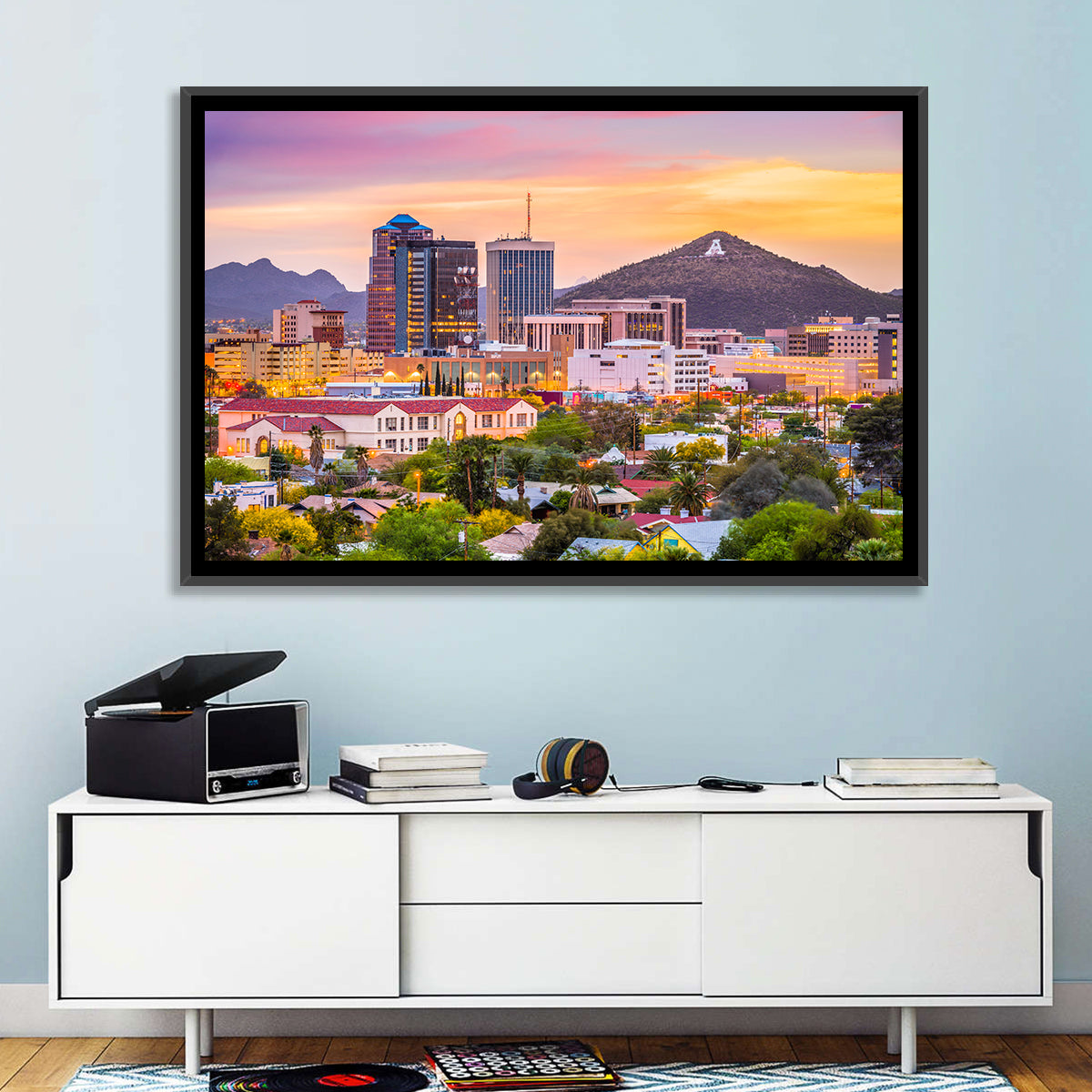 Tucson Skyline at Golden Hour Wall Art