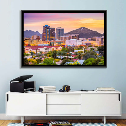 Tucson Skyline at Golden Hour Wall Art