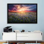 Texas Bluebonnet Sunset Wall Art
