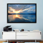 Golden Hour Lake Reflection Wall Art