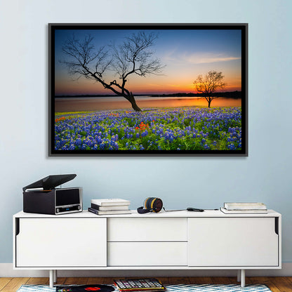 Texas Bluebonnet Sunset Wall Art