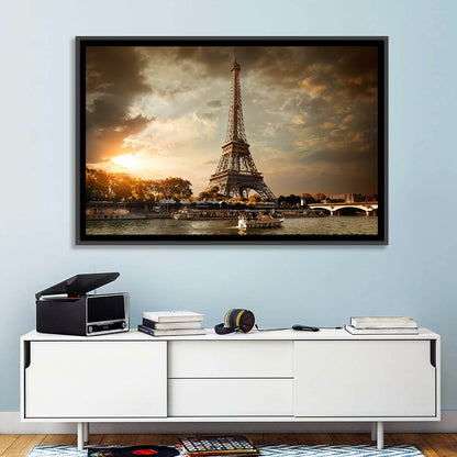 Eiffel Tower at Sunset Wall Art