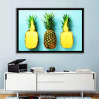 Three Pineapples Minimalist Design Wall Art