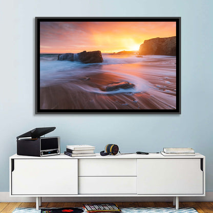 Quiberon Beach Sunset Wall Art