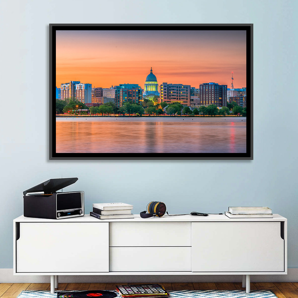 Madison State Capitol Skyline Wall Art