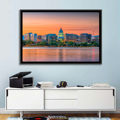 Madison State Capitol Skyline Wall Art