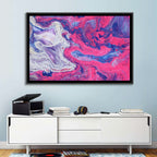 Magenta Bubble Fluid Abstraction Wall Art