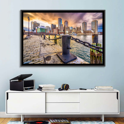 Boston Harbor at Dusk Wall Art